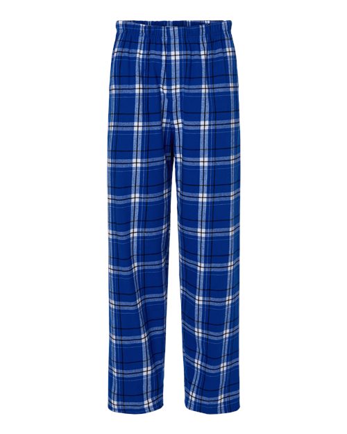 Men's Harley Flannel Pants - Front - B13203061 - Electric Royal Carnegie Plaid 