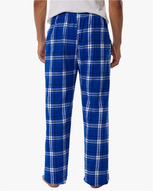 Men's Harley Flannel Pants - OnModelBack - B13203061 - Electric Royal Carnegie Plaid 