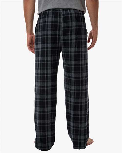 Men's Harley Flannel Pants - OnModelBack - B13203071 - Black Jordan Plaid
