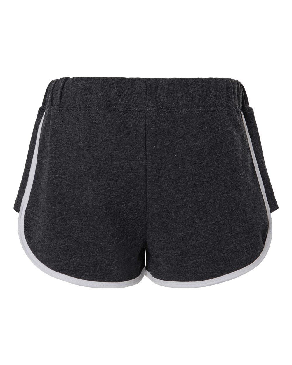 Women's French Terry Shorts - Back - B28703592 - Charcoal Heather/ White