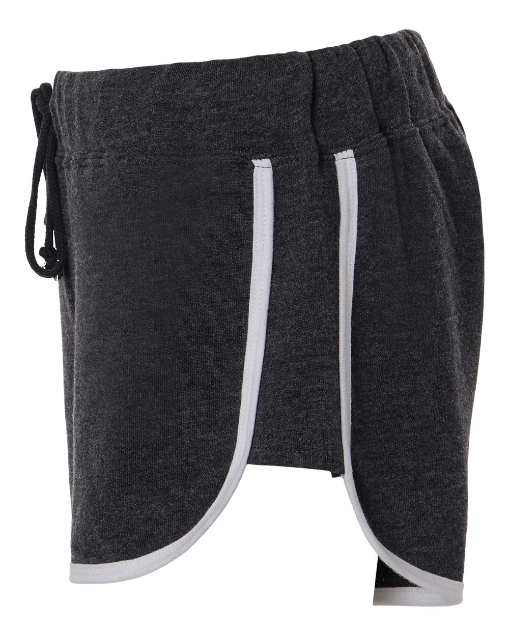 Women's French Terry Shorts - DirectSide - B28703592 - Charcoal Heather/ White