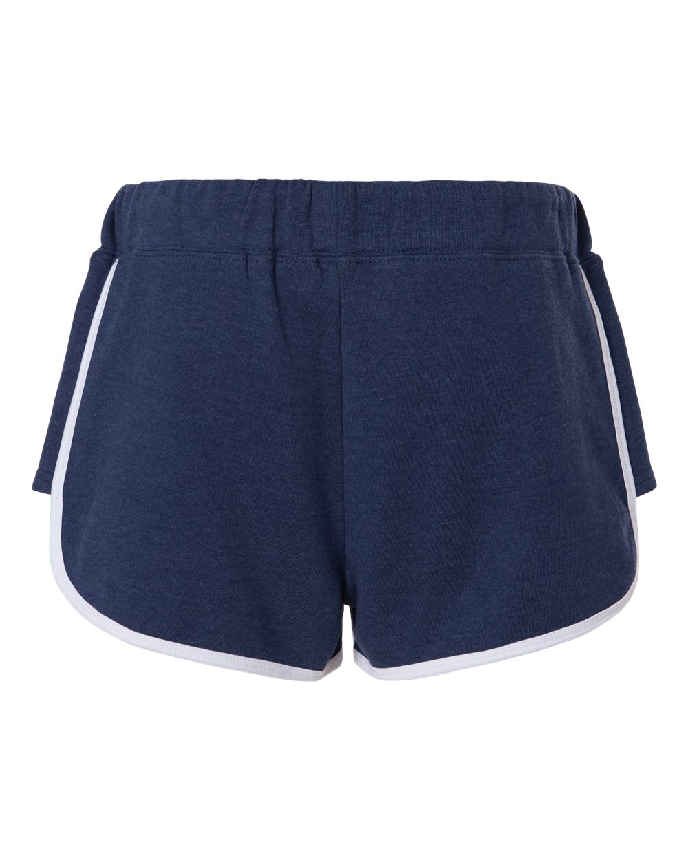 Women's French Terry Shorts - Back - B28703652 - Navy Heather/ White
