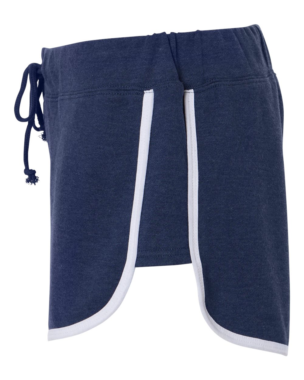 Women's French Terry Shorts - DirectSide - B28703652 - Navy Heather/ White