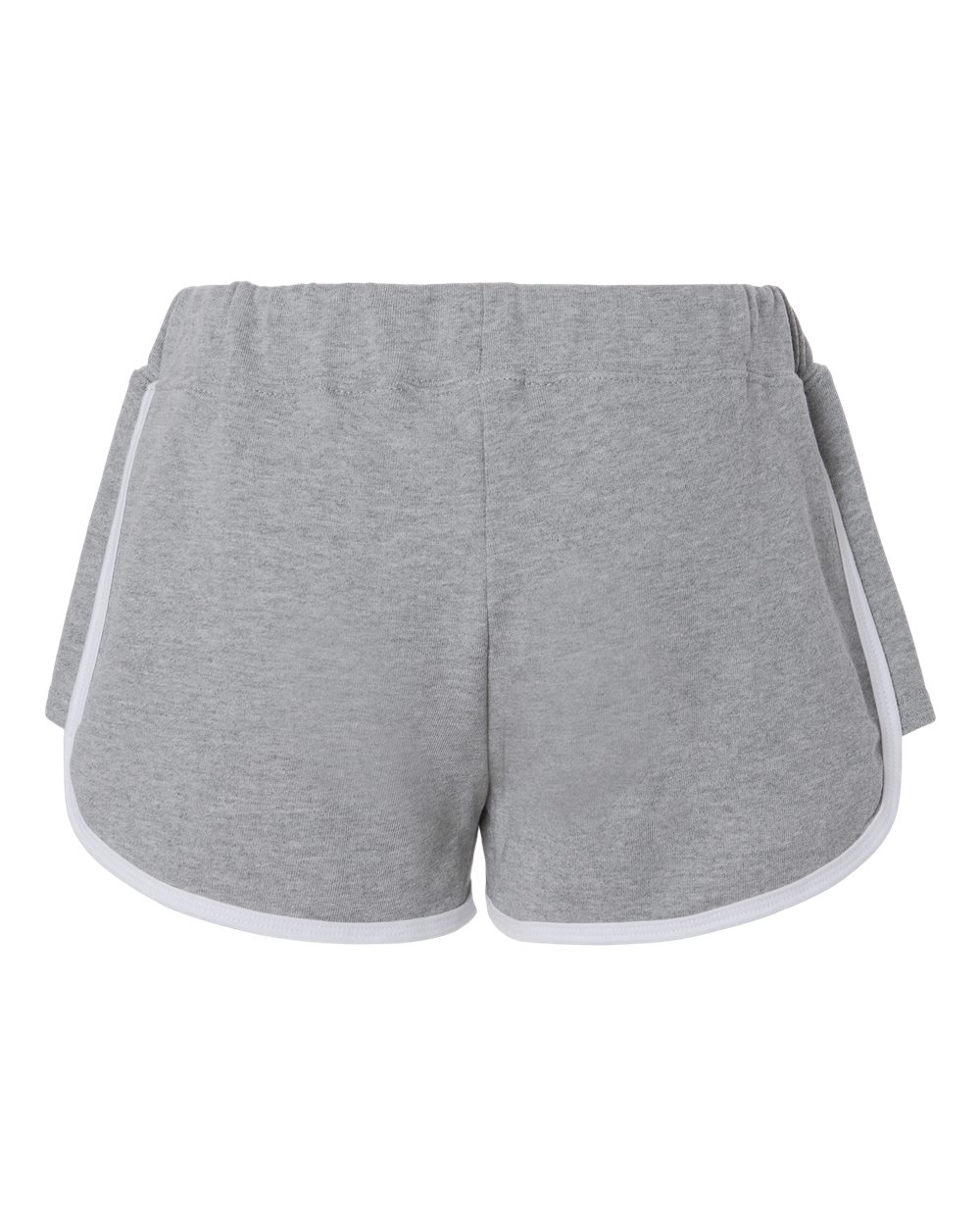 Women's French Terry Shorts - Back - B28703092 - Oxford Heather/ White