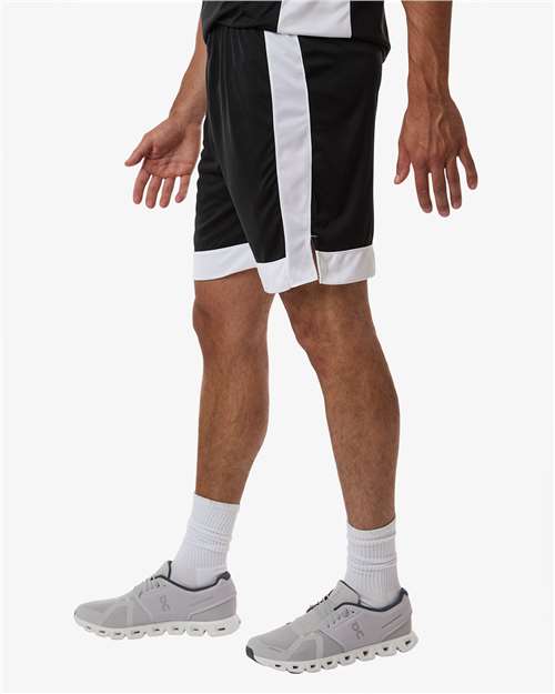Unisex Match-Up Basketball Shorts - OnModelSide - B69334503 - Black/ White