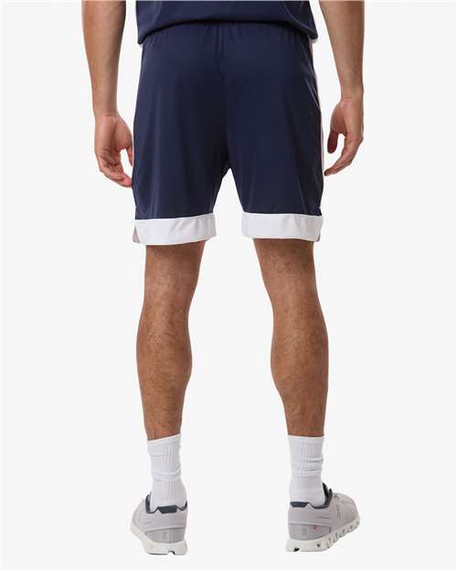Unisex Match-Up Basketball Shorts - OnModelBack - B69334653 - Navy/ White