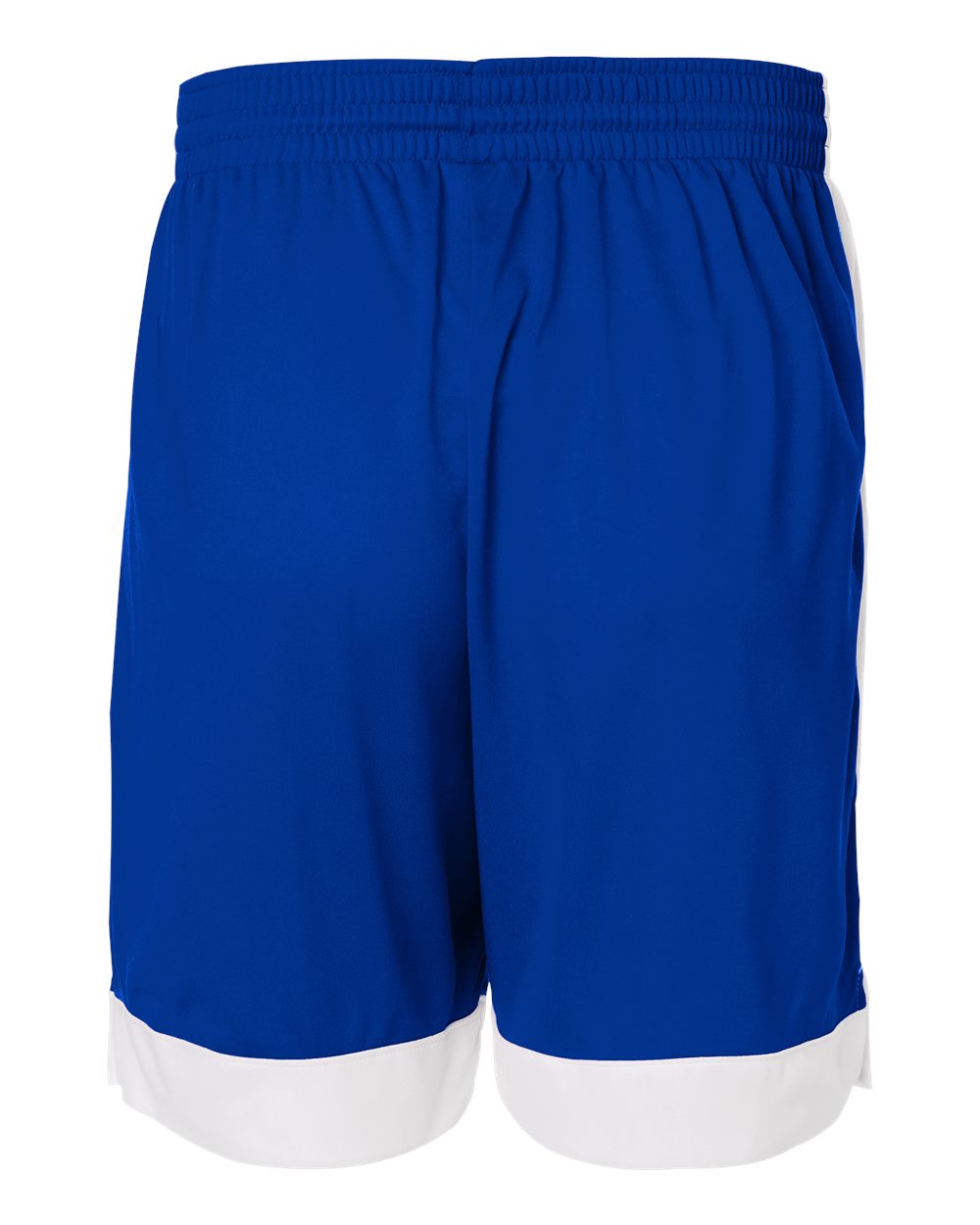 Unisex Match-Up Basketball Shorts - Back - B69334753 - Royal/ White