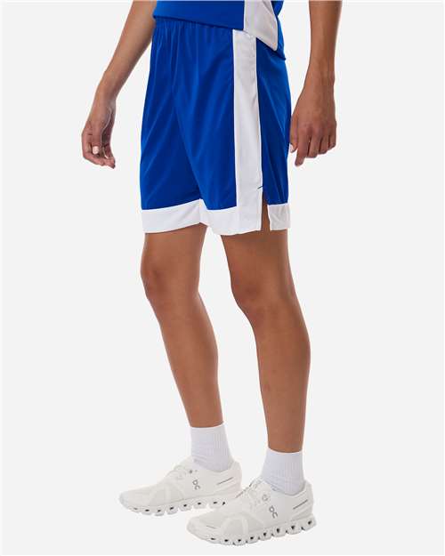 Unisex Match-Up Basketball Shorts - OnModelSide - B69334753 - Royal/ White