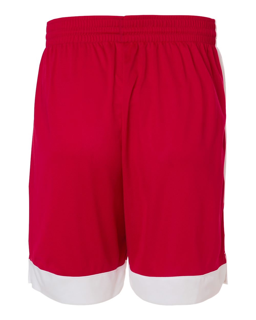 Unisex Match-Up Basketball Shorts - Back - B69334703 - Scarlet/ White