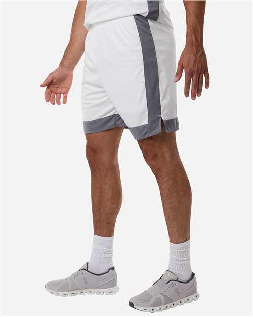 Unisex Match-Up Basketball Shorts - OnModelSide - B69334003 - White/ Graphite