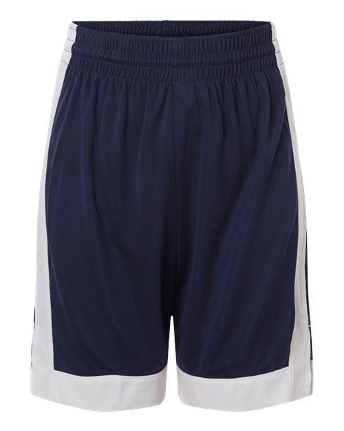 Youth Match-Up Basketball Shorts - Front - B69734653 - Navy/ White