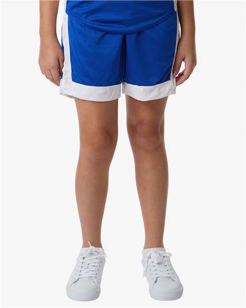 Youth Match-Up Basketball Shorts - OnModelFront - B69734753 - Royal/ White