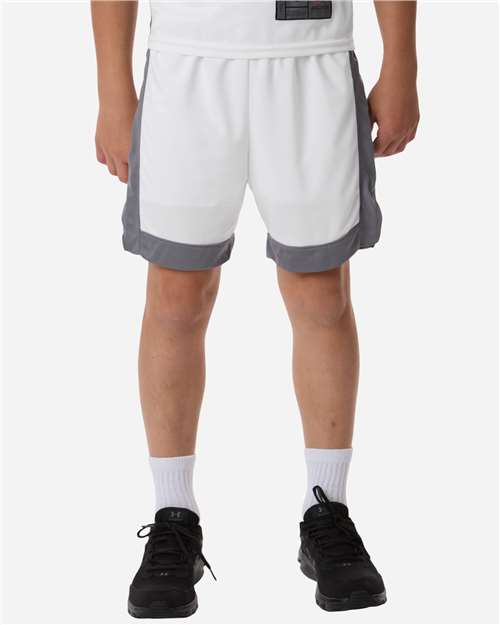 Youth Match-Up Basketball Shorts - OnModelFront - B69734003 - White/ Graphite