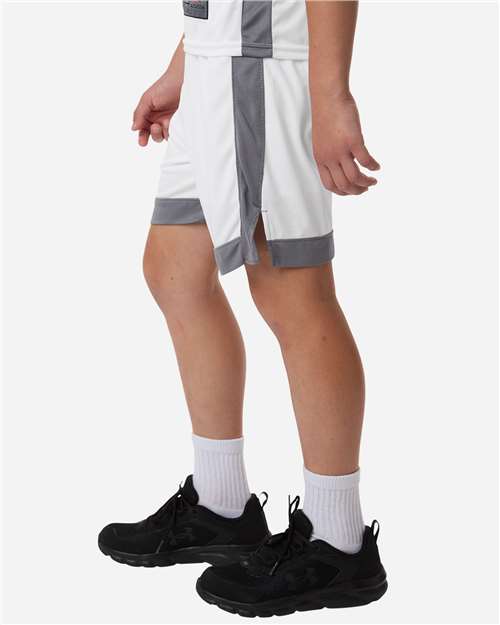 Youth Match-Up Basketball Shorts - OnModelSide - B69734003 - White/ Graphite
