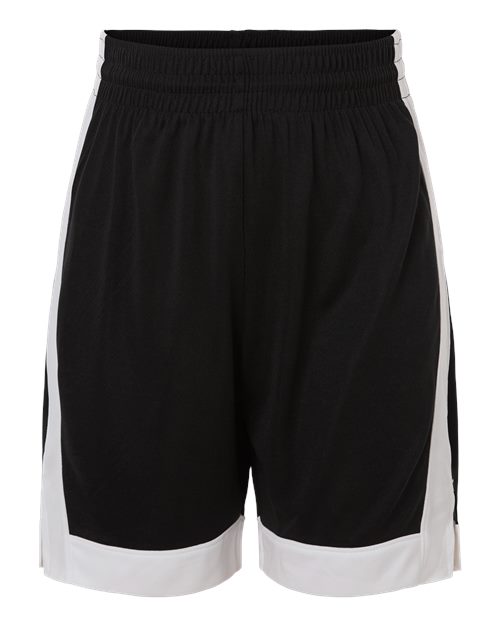 Youth Match-Up Basketball Shorts - Front - B69734503 - Black/ White