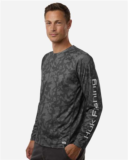 Men's Lopro Running Lakes Long Sleeve T-Shirt - OnModelSide - B007D2023 - Volcanic Ash