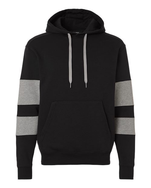 Unisex Jackson Way Hooded Sweatshirt - Front - B29864003 - Black/ Charcoal Heather