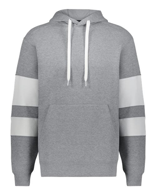 Unisex Jackson Way Hooded Sweatshirt - Front - B29864103 - Charcoal Heather/ White