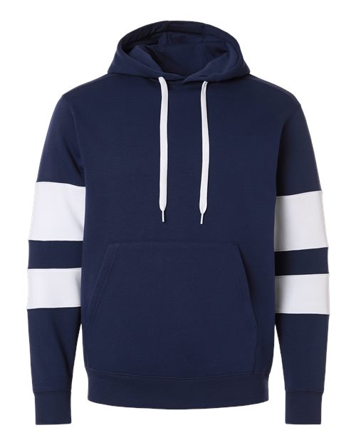 Unisex Jackson Way Hooded Sweatshirt - Front - B29864113 - Navy/ White