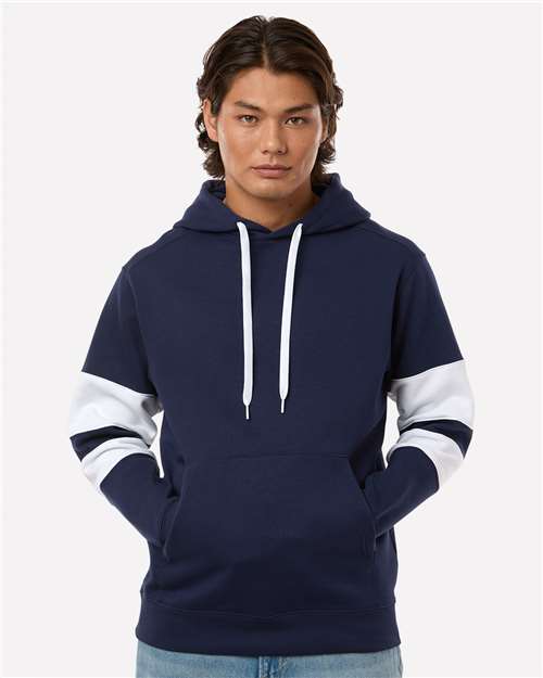Unisex Jackson Way Hooded Sweatshirt - OnModelFront - B29864113 - Navy/ White