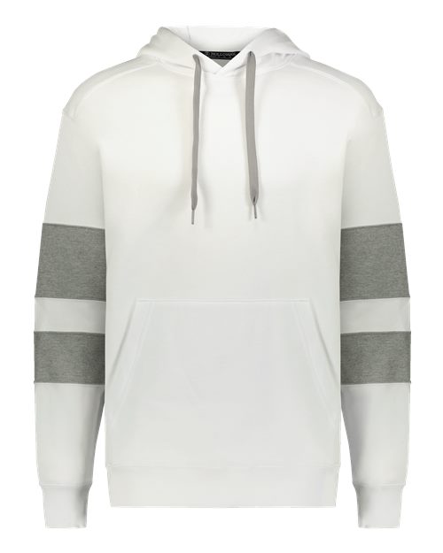 Unisex Jackson Way Hooded Sweatshirt - Front - B29864123 - White/ Charcoal Heather