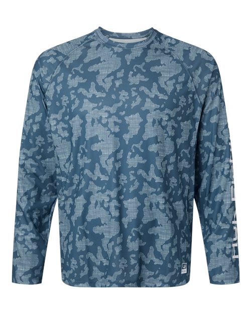 Men's Lopro Running Lakes Long Sleeve T-Shirt - Front - B007D2253 - Titanium Blue