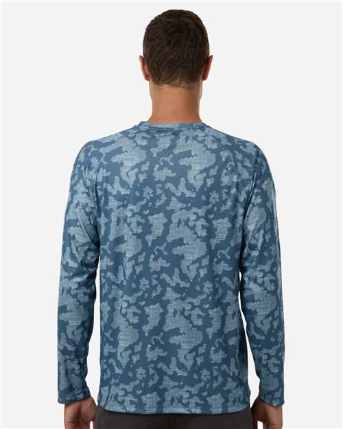 Men's Lopro Running Lakes Long Sleeve T-Shirt - OnModelBack - B007D2253 - Titanium Blue