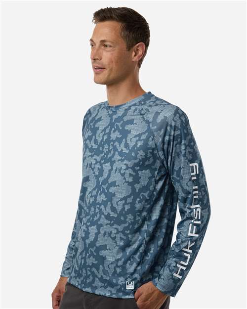Men's Lopro Running Lakes Long Sleeve T-Shirt - OnModelSide - B007D2253 - Titanium Blue