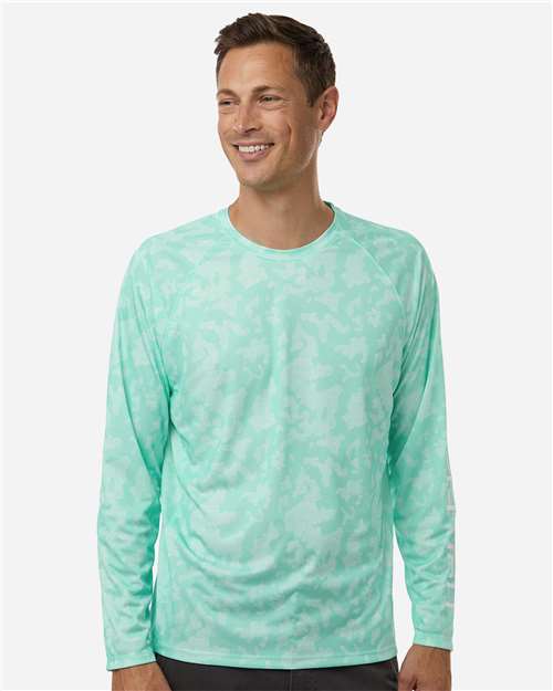 Men's Lopro Running Lakes Long Sleeve T-Shirt - OnModelFront - B007D2103 - Beach Glass