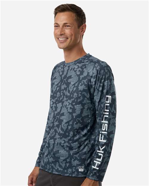 Men's Lopro Running Lakes Long Sleeve T-Shirt - OnModelSide - B007D2113 - Sargasso Sea