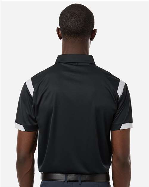 Men's On the Rise Polo - OnModelBack - B96485503 - Black/ White