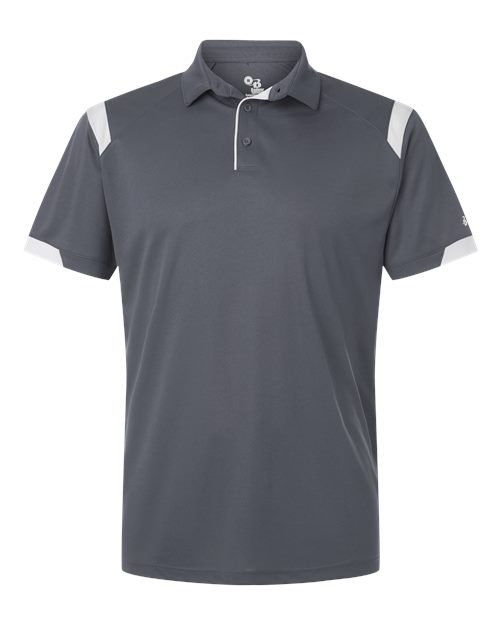 Men's On the Rise Polo - Front - B96485093 - Graphite/ White