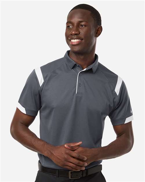 Men's On the Rise Polo - OnModelFront - B96485093 - Graphite/ White