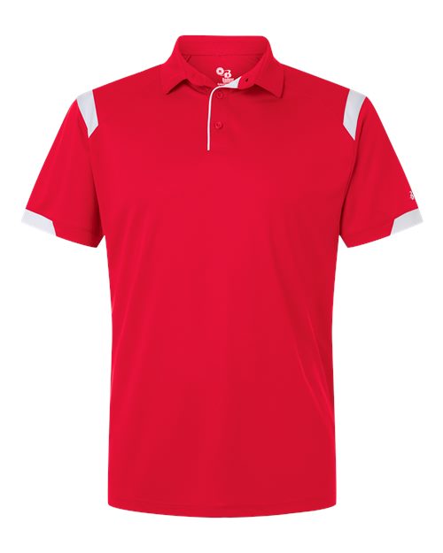 Men's On the Rise Polo - Front - B96485523 - Red/ White