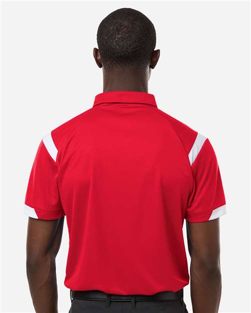 Men's On the Rise Polo - OnModelBack - B96485523 - Red/ White