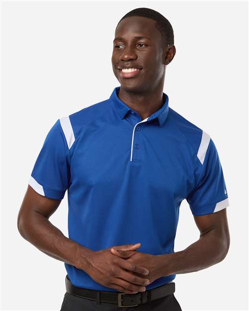 Men's On the Rise Polo - OnModelFront - B96485753 - Royal/ White