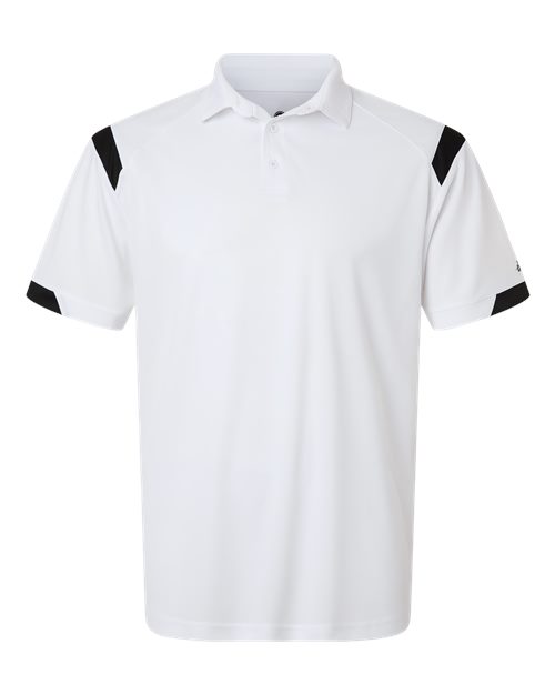Men's On the Rise Polo - Front - B96485103 - White/ Black