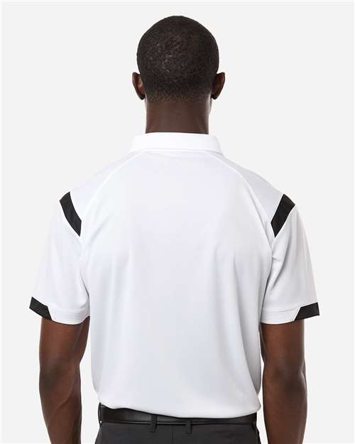 Men's On the Rise Polo - OnModelBack - B96485103 - White/ Black
