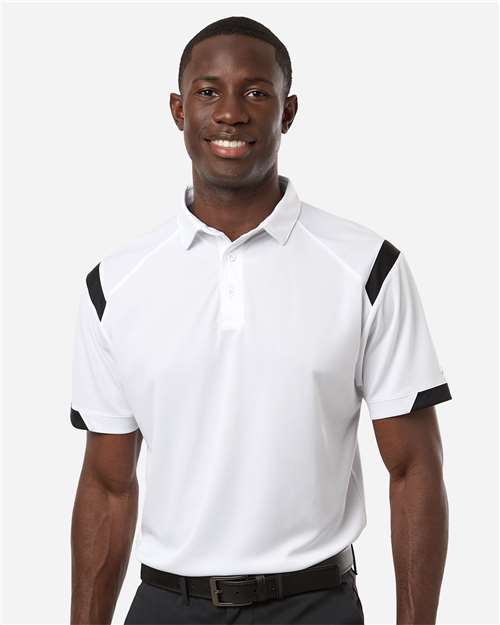 Men's On the Rise Polo - OnModelFront - B96485103 - White/ Black