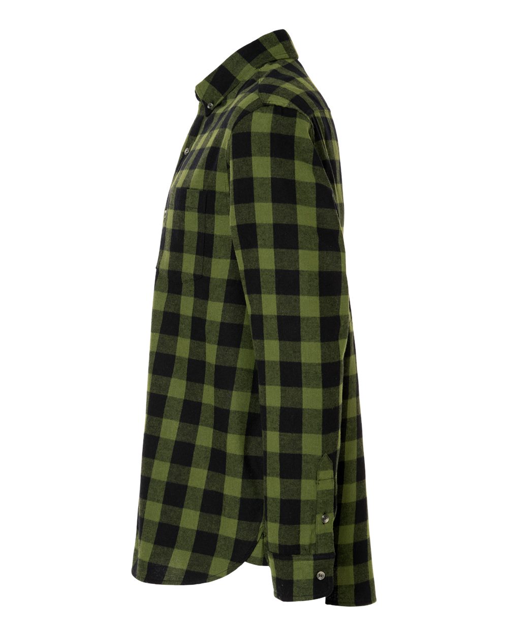 Men's Flannel Button Down Shirt - DirectSide - B22803543 - Army/ Black Buffalo