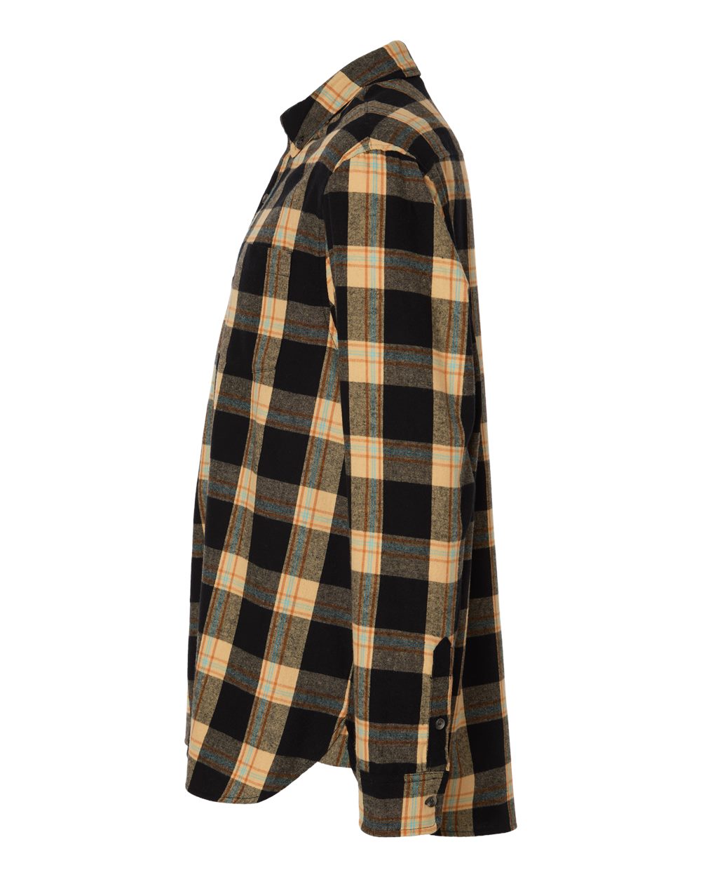 Men's Flannel Button Down Shirt - DirectSide - B22803243 - Dark Khaki Plaid