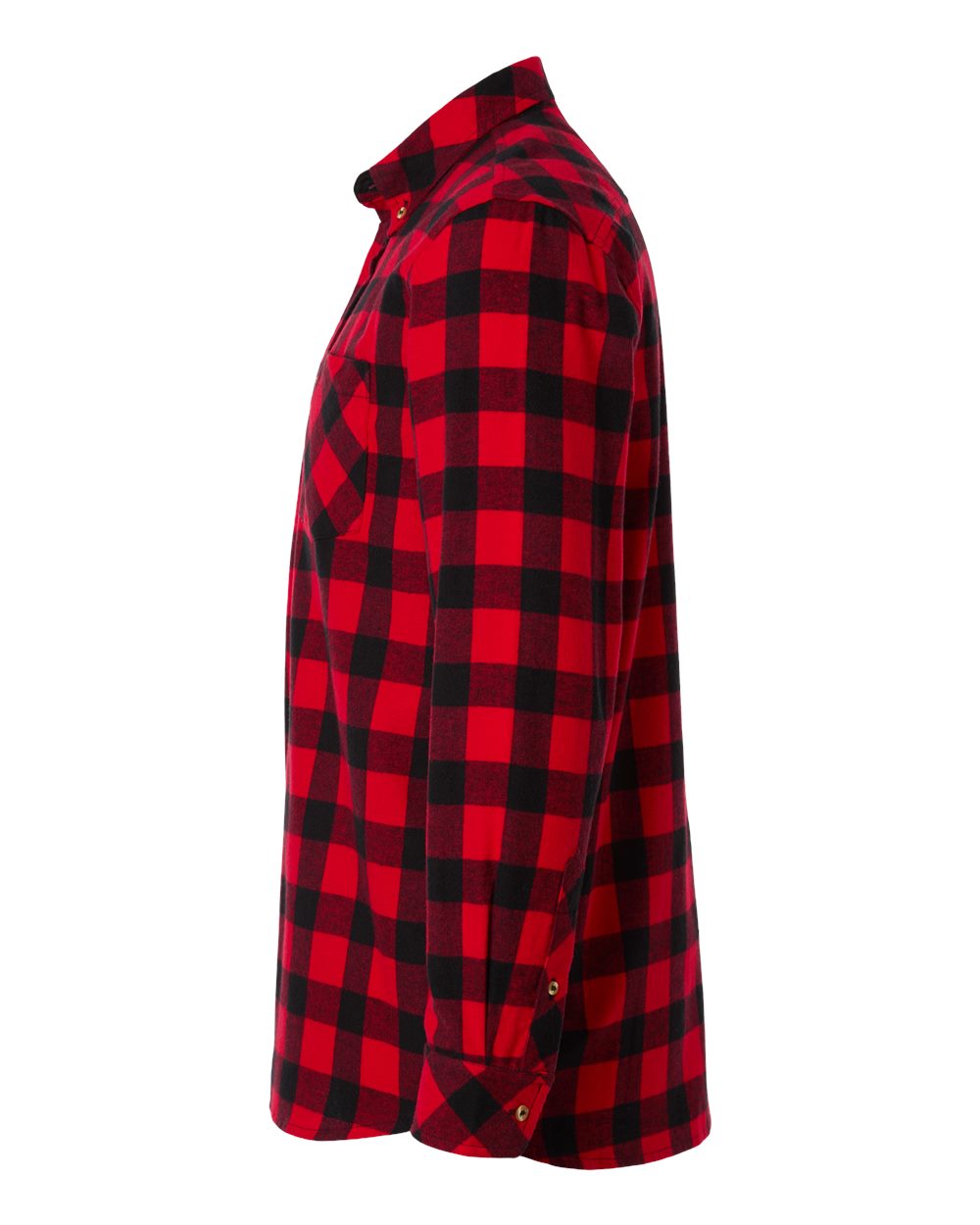 Men's Flannel Button Down Shirt - DirectSide - B22803183 - Red/ Black Buffalo