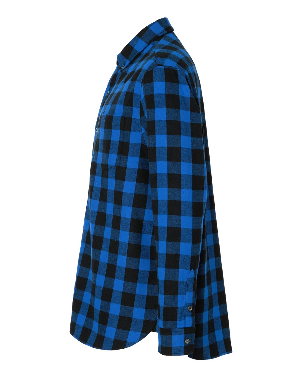 Men's Flannel Button Down Shirt - DirectSide - B22803203 - Royal/ Black Buffalo