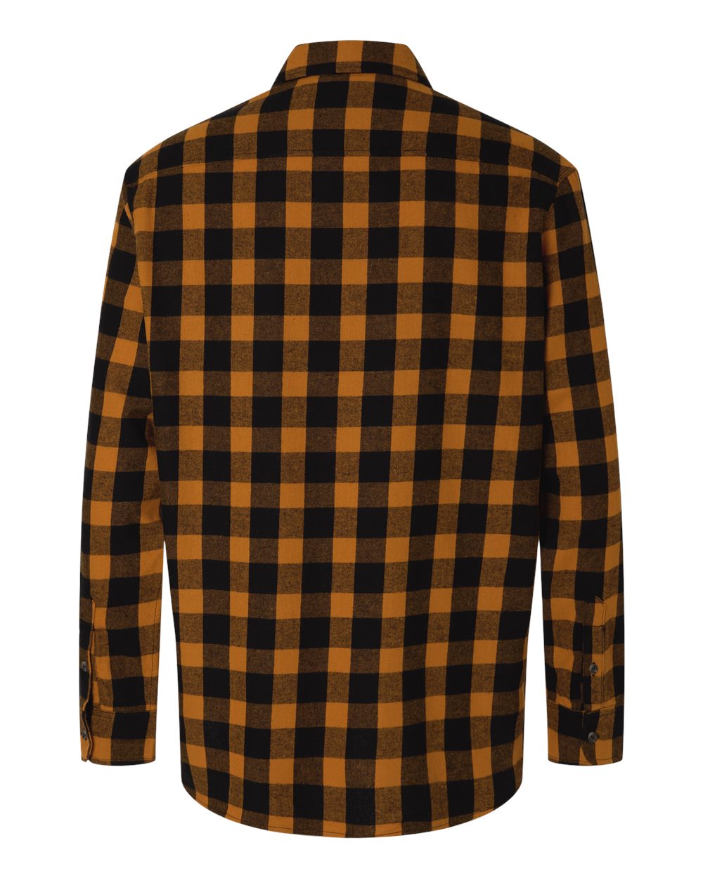 Men's Flannel Button Down Shirt - Back - B22803603 - Tobacco/ Black Buffalo