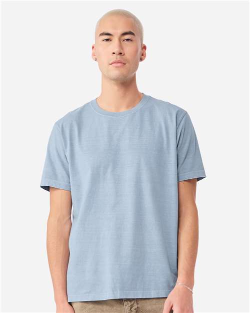Unisex Heavyweight Garment-Dyed Tee - OnModelFront - B08306252 - Light Washed Denim