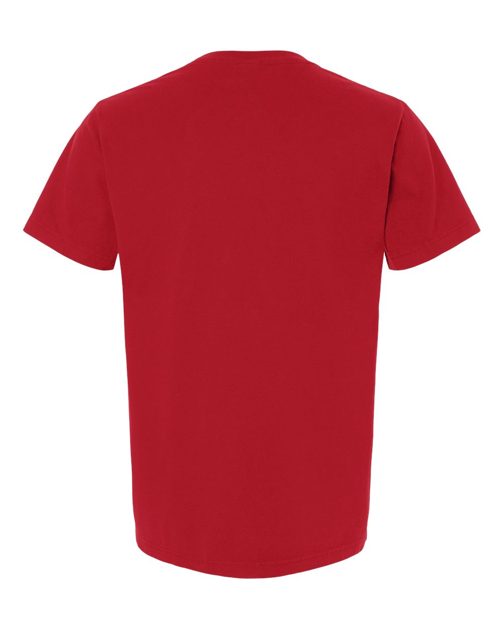 Unisex Heavyweight Garment-Dyed Tee - Back - B08306702 - Pop Red