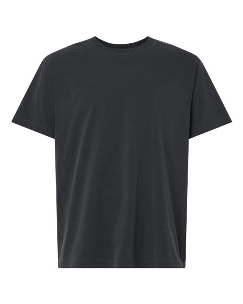 Unisex Heavyweight Garment-Dyed Tee - Front - B08306112 - Washed Black