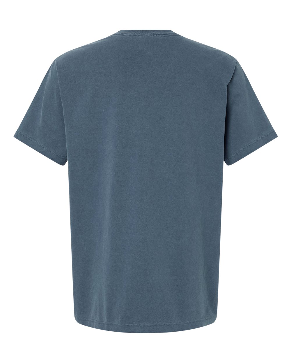 Unisex Heavyweight Garment-Dyed Tee - Back - B08306122 - Washed Denim