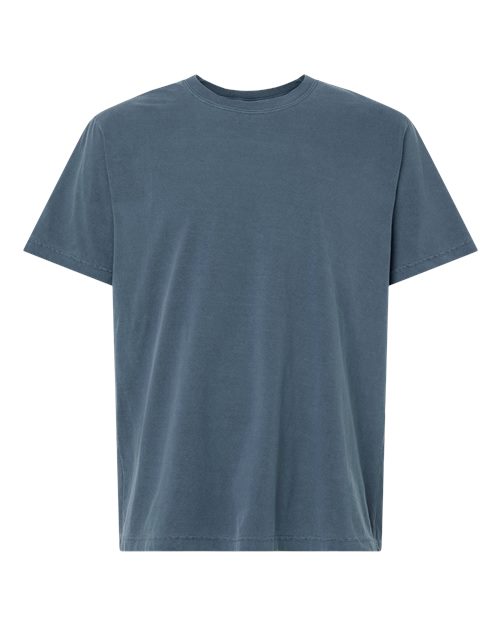 Unisex Heavyweight Garment-Dyed Tee - Front - B08306122 - Washed Denim