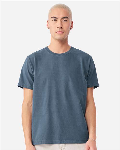 Unisex Heavyweight Garment-Dyed Tee - OnModelFront - B08306122 - Washed Denim